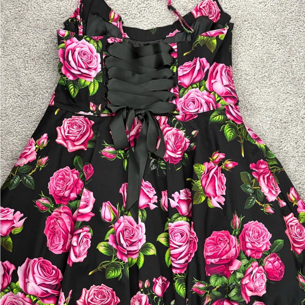 Sugar Thrillz Black & Pink Floral Mini Dress - Picture 7 of 15